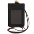 Leather badge holder Black