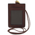 Leather badge holder Dark Brown