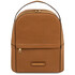 Dedalo Woven printed leather backpack Cognac