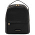 Dedalo Woven printed leather backpack Black