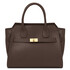 Origami Leather tote Chocolate