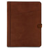 Adriano Leather document case with button closure Brown