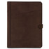 Adriano Leather document case with button closure Dark Brown