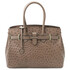 TL Bag Handbag in ostrich-print leather Taupe
