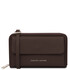 Urania Leather wallet/phone holder with strap Chocolate