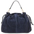 Allure Soft suede leather shopping bag Dark Blue