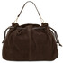 Allure Soft suede leather shopping bag Chocolate