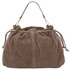 Allure Soft suede leather shopping bag Dark Taupe