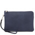 Will Leather clutch bag with handle Dark Blue