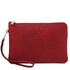 Will Leather clutch bag with handle Red