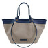 Soleil Suede leather shopping bag Dark Blue