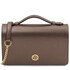 Opera Leather clutch with chain strap Bronze
