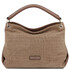 TL Bag Cocoon Suede leather shoulder bag with croc print Dark Taupe