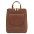 Paris Small leather backpack for women Brown