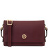 Biscuit Soft leather shoulder bag Bordeaux