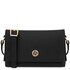 Biscuit Soft leather shoulder bag Black