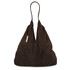 Ventura Suede leather shopping bag Chocolate
