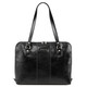Servieta dama din piele naturala Tuscany Leather, neagra, Ravenna