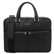 Geanta laptop din piele naturala neagra, Tuscany Leather, Treviso