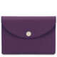 Portcard elegant din piele naturala violet TL