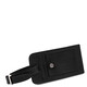 Matte leather luggage tag Black