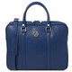 Prato Exclusive Saffiano leather laptop case Dark Blue
