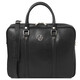 Prato Exclusive Saffiano leather laptop case Black