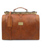 Madrid Gladstone Leather Bag - Small size Natural