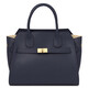 Origami Leather tote Dark Blue
