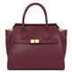 Origami Leather tote Bordeaux