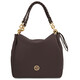 Amy Soft leather shopping bag Dark Brown