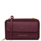 Urania Leather wallet/phone holder with strap Bordeaux