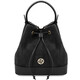 Minerva Leather bucket bag Black
