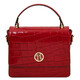 Croque Croc print leather handbag Red