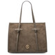 Frame Suede leather shoulder bag Dark Taupe