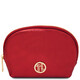 Vera Soft metallic leather toiletry case Red