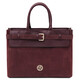Tenace Suede leather handbag Bordeaux