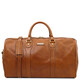 Oslo Travel leather duffle bag - Weekender bag Natural