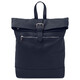 London Soft leather backpack Dark Blue