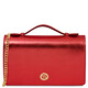 Opera Metallic leather with chain strap Red