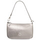 Parfait Metallic leather clutch Silver