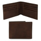 Exclusive 2 fold leather wallet for men Dark Brown
