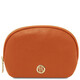 Vera Soft leather toiletry case Orange