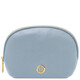 Vera Soft leather toiletry case Light Blue