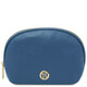 Vera Soft leather toiletry case Denim