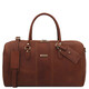 Lisbona Travel leather duffle bag - Large size Brown