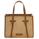 Frame Straw effect shoulder bag Cognac
