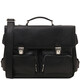 Ventimiglia Leather multi compartment TL SMART briefcase with front pockets Black