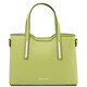 Olimpia Leather tote - Small size Lime Green