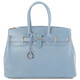 TL Bag Leather handbag with golden hardware Light Blue
